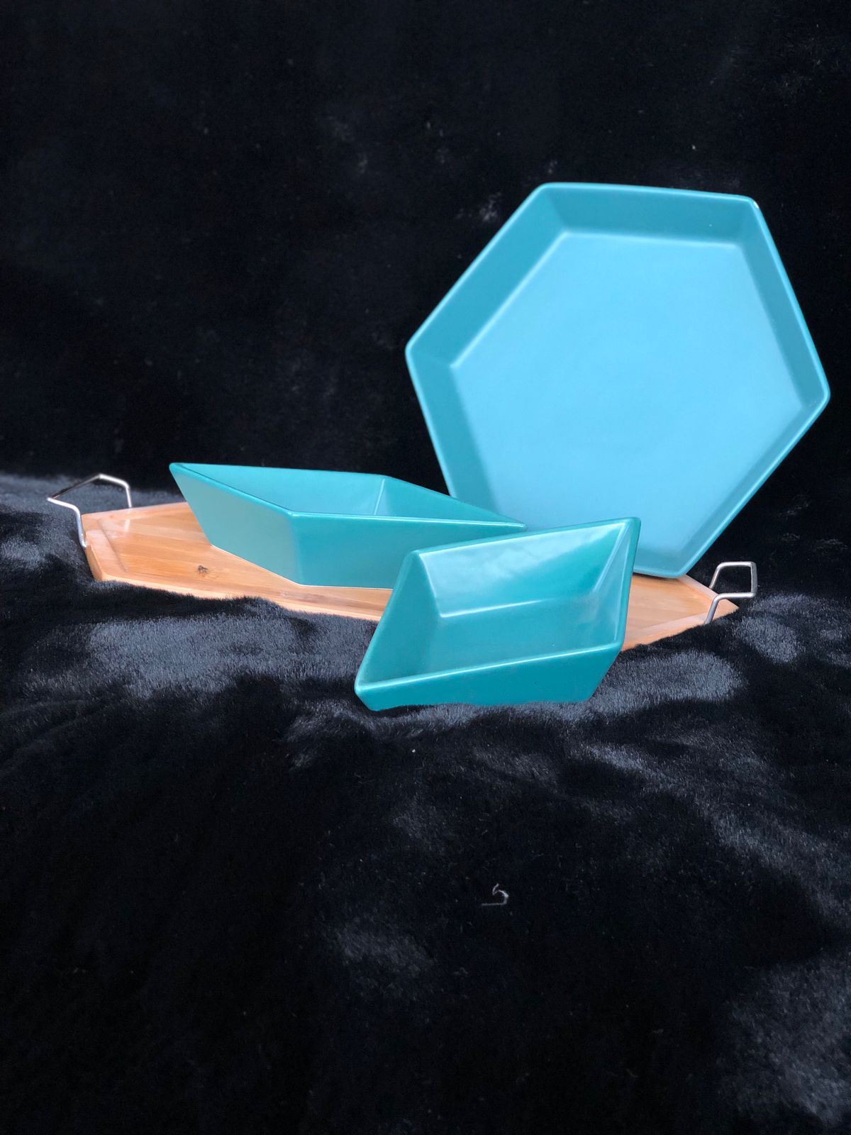 Wooden Condiments Tray