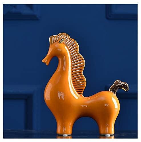 Ceramic Ornament Horse Statues – Dull Orange - iSurfaces