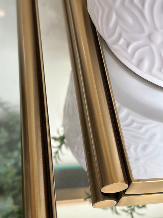 Metal Gold Mirror Tray