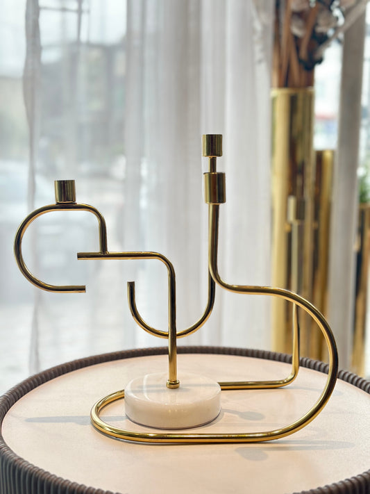Marble base candle stand