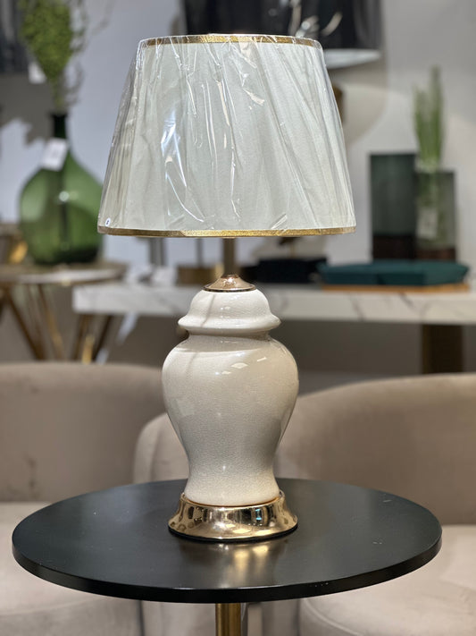 Ceramic With Golden Base Table Lamp pair
